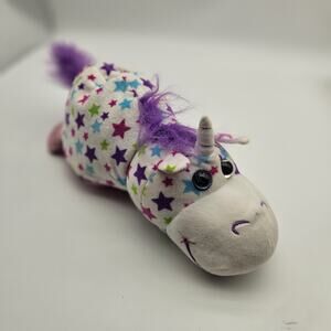 Flipazoo Plush Unicorn Aki Dragon Reversible Stuffed Animal Toy Stars Sequin 13"